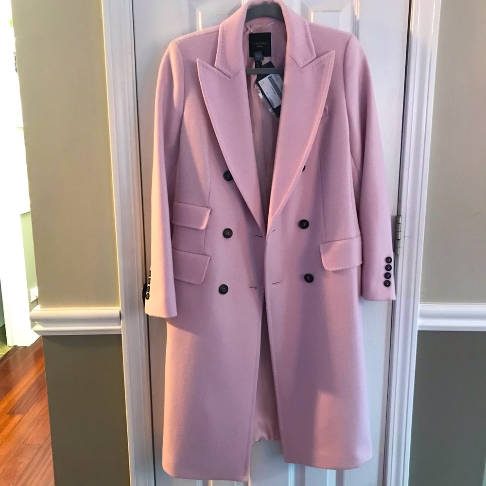 NWT MaxMara Double Breasted Light Pink Wool Weekend Coat